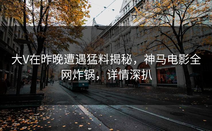 大V在昨晚遭遇猛料揭秘，神马电影全网炸锅，详情深扒